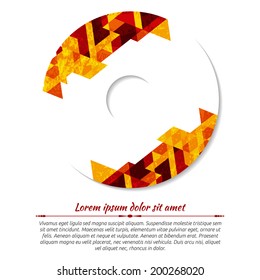 Geometric design element on white. Vector illustration.