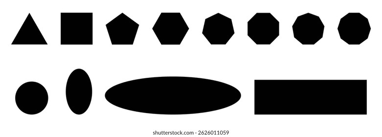 Geometric design element shapes. Figures, stars, spiral and circles. Bauhaus memphis design geometric silhouette elements design.