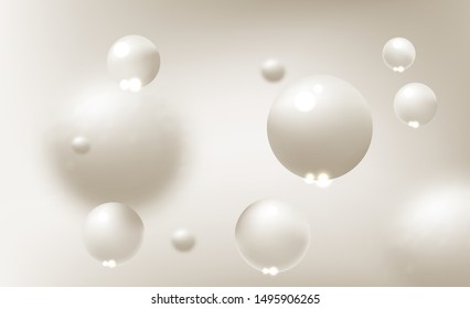 Geometric design elements circle ball pattern. Flying shapes in empty space. Design for poster, banner, placard. vector