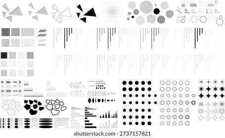 Geometric Design Elements Set Abstract Lines and Dots Modern Decorative Ornaments
