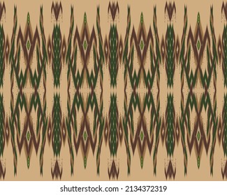 Geometric design ethnic oriental ikat seamless pattern