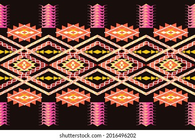 Geometric design. Ethnic pattern. Aztec art. Abstract background.ikat pattern.Ethnic geometric pattern.Design for fabric,wallpaper,background,wall,tile,carpet,clothing,batik