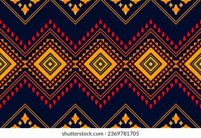 Geometric design fabric pattern, seamless, wallpaper, clothing, carpet, fiber, yarn and shawl. Asian Indian. Abstract background.