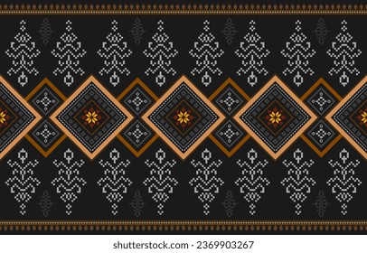 Geometric design fabric pattern, seamless, wallpaper, clothing, carpet, fiber, yarn and shawl. Asian Indian. Abstract background.