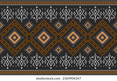 Geometric design fabric pattern, seamless, wallpaper, clothing, carpet, fiber, yarn and shawl. Asian Indian. Abstract background.