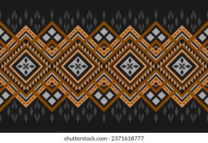 Geometric design fabric pattern, seamless, wallpaper, clothing, carpet, fiber, yarn and shawl. Asian Indian. Abstract background.