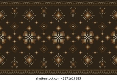 Geometric design fabric pattern, seamless, wallpaper, clothing, carpet, fiber, yarn and shawl. Asian Indian. Abstract background.