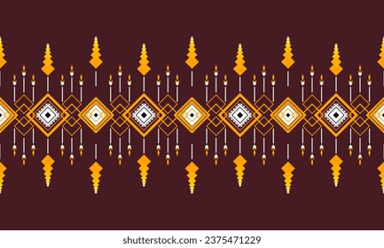 Geometric design fabric pattern, seamless, wallpaper, clothing, carpet, fiber, yarn and shawl. Asian Indian. Abstract background
