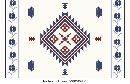 Geometric design fabric pattern, seamless, wallpaper, clothing, carpet, fiber, yarn and shawl. Asian Indian. Abstract background.