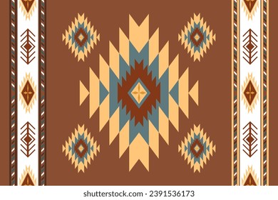 Geometric design fabric pattern, seamless, wallpaper, clothing, carpet, fiber, yarn and shawl. Asian Indian. Abstract background.