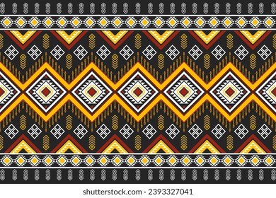Geometric design fabric pattern, seamless, wallpaper, clothing, carpet, fiber, yarn and shawl. Asian Indian. Abstract background.