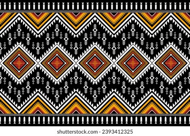 Geometric design fabric pattern, seamless, wallpaper, clothing, carpet, fiber, yarn and shawl. Asian Indian. Abstract background.