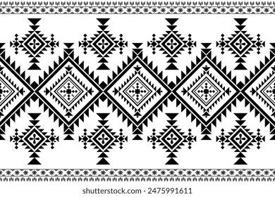 Geometric design fabric pattern, seamless, wallpaper, clothing, carpet, fiber, yarn and shawl. Asian Indian. Abstract background