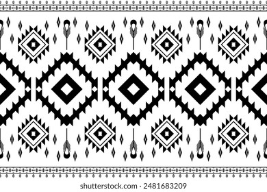 Geometric design fabric pattern, seamless, wallpaper, clothing, carpet, ikat,fiber, yarn and shawl. Asian Indian. Abstract background