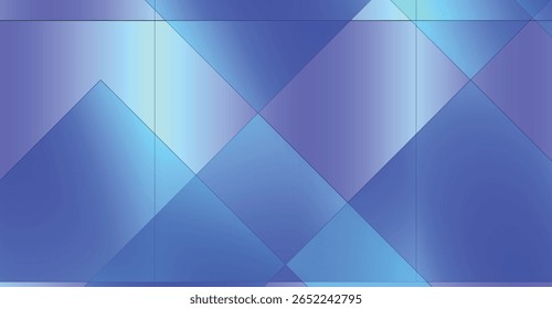 Geometric design featuring blue gradient triangles and intersecting black lines, creating a modern and abstract pattern.