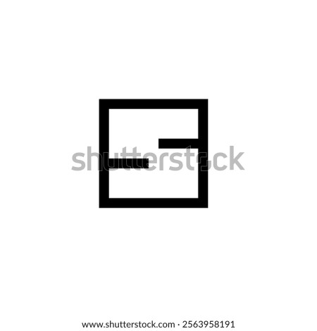 geometric design featuring a capital letter S centered within a square frame
