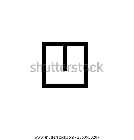 geometric design featuring a capital letter U centered within a square frame