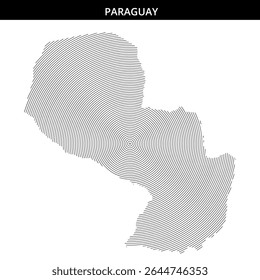 Geometric design featuring circular patterns shaped like Paraguay.
