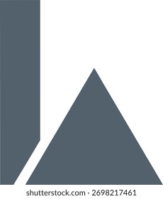 Geometric design featuring a triangle and rectangle in a minimalist style perfect for modern branding