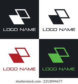 Minimales Logo für geometrisches Design-Flag