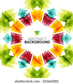 Geometric design flower, abstract background