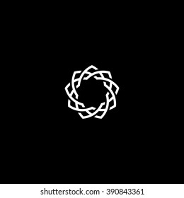 Geometric design flower, Photo frame template