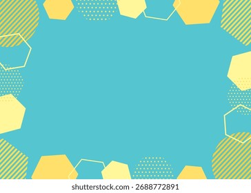 Ilustração de quadro de design geométrico (azul-turquesa)