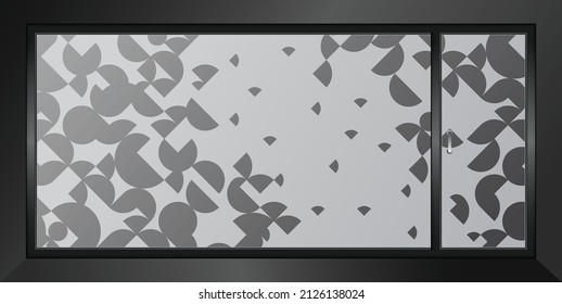 Geometric design for glass partition print film. Glass graphics design for corporate and residential spaces.