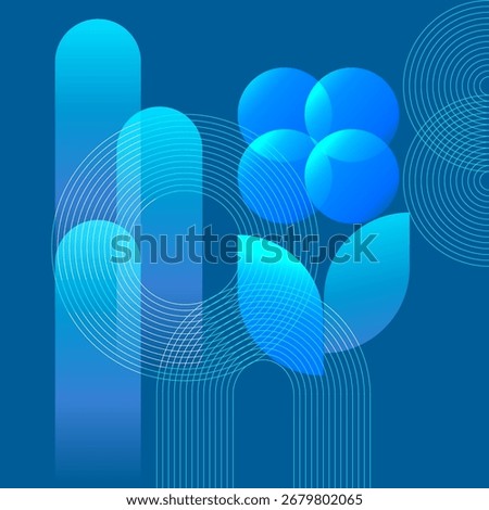 Geometric Design with Gradient, Abstract background, printed posters, banners, concept templates. Color gradient shapes, retro shapes lines, figures. Vector illustrations. Bright colors