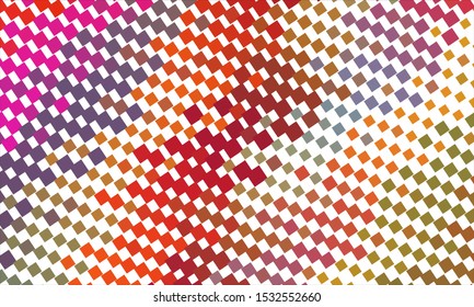 Geometric design halftone. Multicolor, rainbow vector layout with lines, rectangles. Decorative design in an abstract style with rectangles. EPS 10 Vector