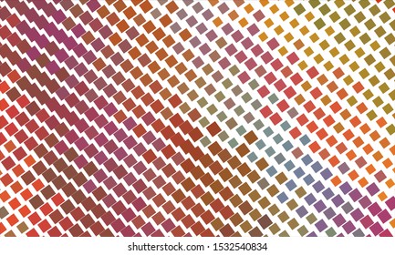 Geometric design halftone with a set of colorful abstract circles. Multicolor, rainbow vector layout with lines, rectangles. Decorative design in an abstract style with rectangles. EPS 10 Vector