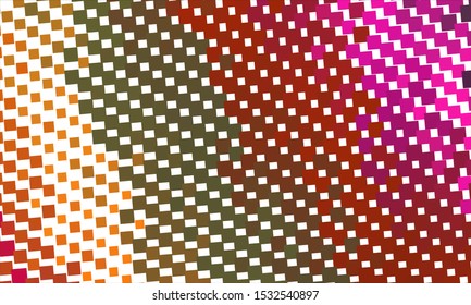 Geometric design halftone with a set of colorful abstract circles. Multicolor, rainbow vector layout with lines, rectangles. Decorative design in an abstract style with rectangles. EPS 10 Vector