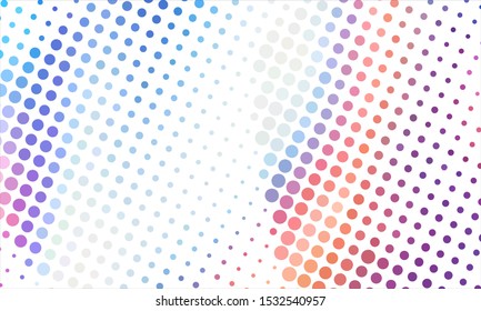 Geometric design halftone with a set of colorful abstract circles. Multicolor, rainbow vector layout with lines, rectangles. Decorative design in an abstract style with rectangles. EPS 10 Vector