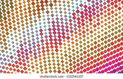 Geometric design halftone with a set of colorful abstract circles. Multicolor, rainbow vector layout with lines, rectangles. Decorative design in an abstract style with rectangles. EPS 10 Vector
