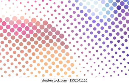 Geometric design halftone with a set of colorful abstract circles. Multicolor, rainbow vector layout with lines, rectangles. Decorative design in an abstract style with rectangles. EPS 10 Vector