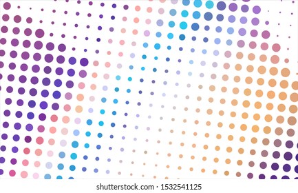 Geometric design halftone with a set of colorful abstract circles. Multicolor, rainbow vector layout with lines, rectangles. Decorative design in an abstract style with rectangles. EPS 10 Vector