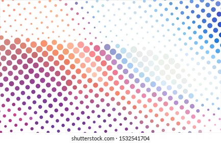 Geometric design halftone with a set of colorful abstract circles. Multicolor, rainbow vector layout with lines, rectangles. Decorative design in an abstract style with rectangles. EPS 10 Vector