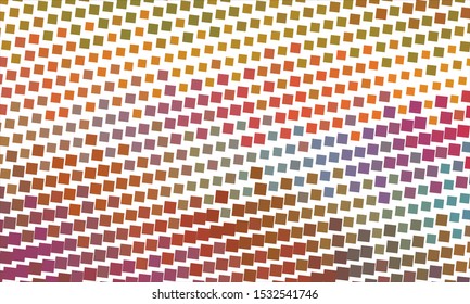 Geometric design halftone with a set of colorful abstract circles. Multicolor, rainbow vector layout with lines, rectangles. Decorative design in an abstract style with rectangles. EPS 10 Vector