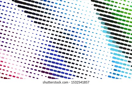 Geometric design halftone with a set of colorful abstract circles. Multicolor, rainbow vector layout with lines, rectangles. Decorative design in an abstract style with rectangles. EPS 10 Vector