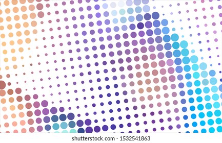 Geometric design halftone with a set of colorful abstract circles. Multicolor, rainbow vector layout with lines, rectangles. Decorative design in an abstract style with rectangles. EPS 10 Vector