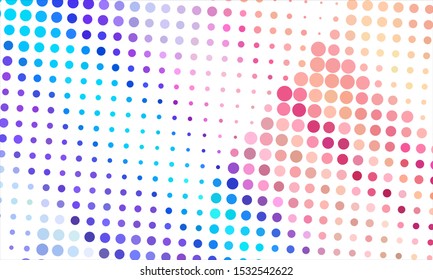 Geometric design halftone with a set of colorful abstract circles. Multicolor, rainbow vector layout with lines, rectangles. Decorative design in an abstract style with rectangles. EPS 10 Vector