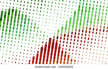 Geometric design halftone with a set of colorful abstract circles. Multicolor, rainbow vector layout with lines, rectangles. Decorative design in an abstract style with rectangles. EPS 10 Vector
