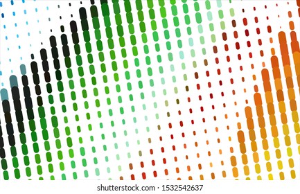 Geometric design halftone with a set of colorful abstract circles. Multicolor, rainbow vector layout with lines, rectangles. Decorative design in an abstract style with rectangles. EPS 10 Vector
