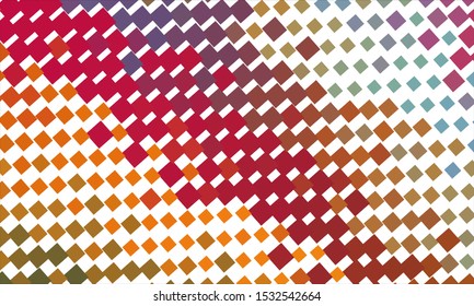 Geometric design halftone with a set of colorful abstract circles. Multicolor, rainbow vector layout with lines, rectangles. Decorative design in an abstract style with rectangles. EPS 10 Vector