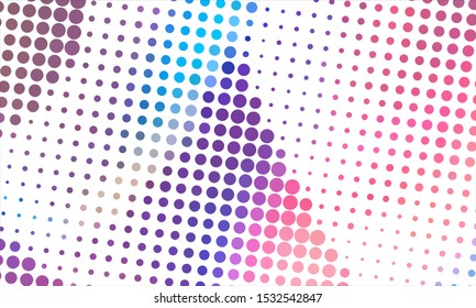 Geometric design halftone with a set of colorful abstract circles. Multicolor, rainbow vector layout with lines, rectangles. Decorative design in an abstract style with rectangles. EPS 10 Vector