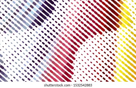 Geometric design halftone with a set of colorful abstract circles. Multicolor, rainbow vector layout with lines, rectangles. Decorative design in an abstract style with rectangles. EPS 10 Vector