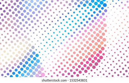 Geometric design halftone with a set of colorful abstract circles. Multicolor, rainbow vector layout with lines, rectangles. Decorative design in an abstract style with rectangles. EPS 10 Vector