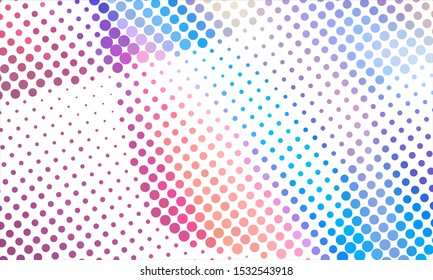 Geometric design halftone with a set of colorful abstract circles. Multicolor, rainbow vector layout with lines, rectangles. Decorative design in an abstract style with rectangles. EPS 10 Vector