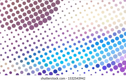 Geometric design halftone with a set of colorful abstract circles. Multicolor, rainbow vector layout with lines, rectangles. Decorative design in an abstract style with rectangles. EPS 10 Vector
