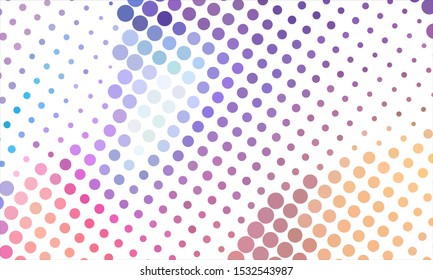 Geometric design halftone with a set of colorful abstract circles. Multicolor, rainbow vector layout with lines, rectangles. Decorative design in an abstract style with rectangles. EPS 10 Vector